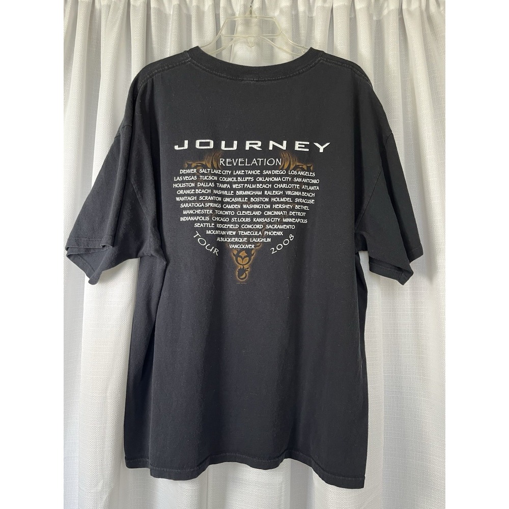 Journey Band T Shirt Revelation Tour 2008 Size 2X Anvil Tear Away Label - Picture 3 of 6